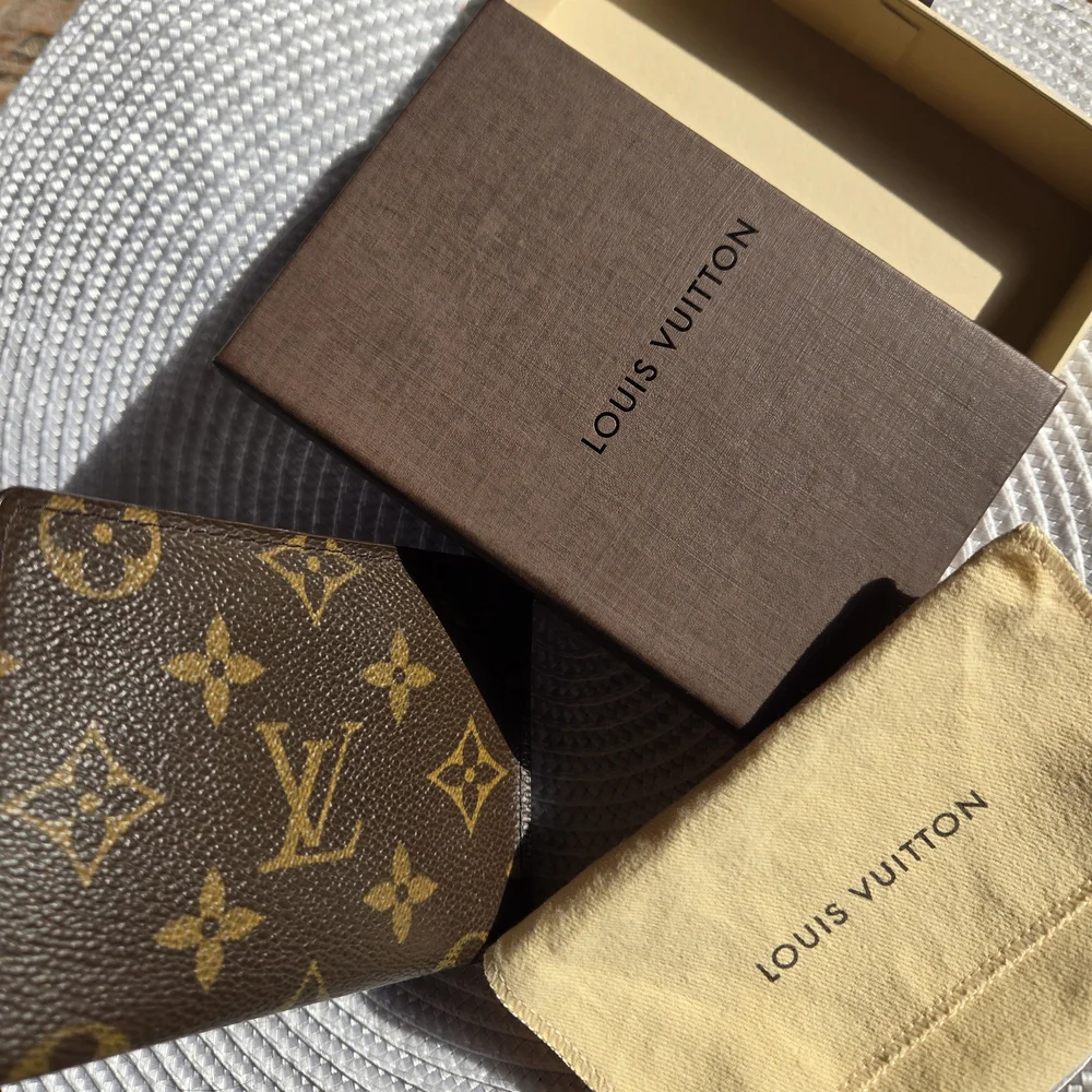 Louis Vuitton Brown and Gold Monogram Wallet with L.V dust bag & Box (BIN 005)